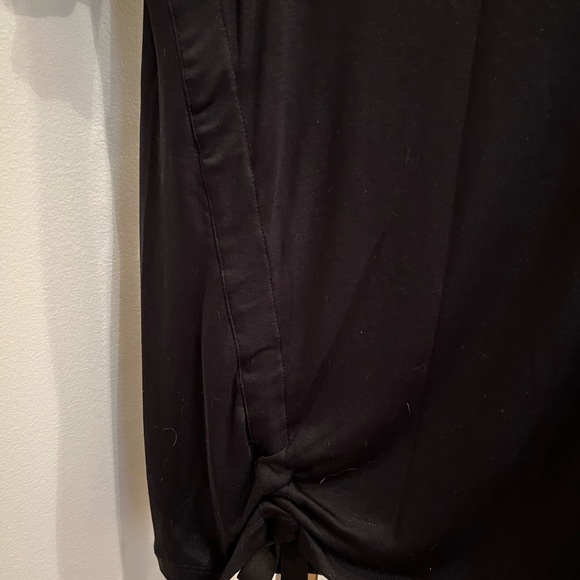 Allsaints black t-shirt with ruching detail size S - Picture 3 of 4